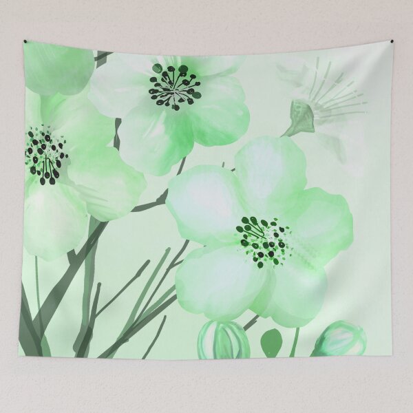Item preview, Light Green Floral Art  designed and sold by Tshirtstory.