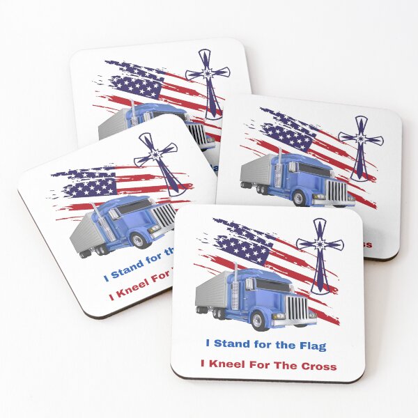 Item preview, Patriot trucker stand for the flag, kneel for the cross designed and sold by TruLuv.