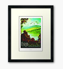 NASA Space Tourism Posters: Earth Framed Print