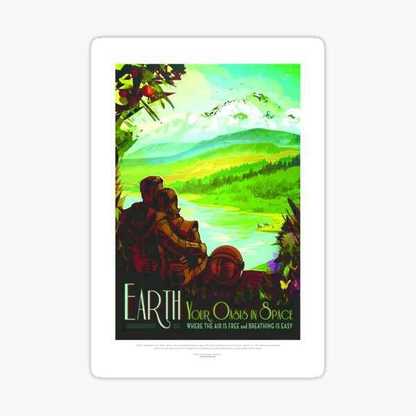 NASA Space Tourism Posters: Earth Sticker