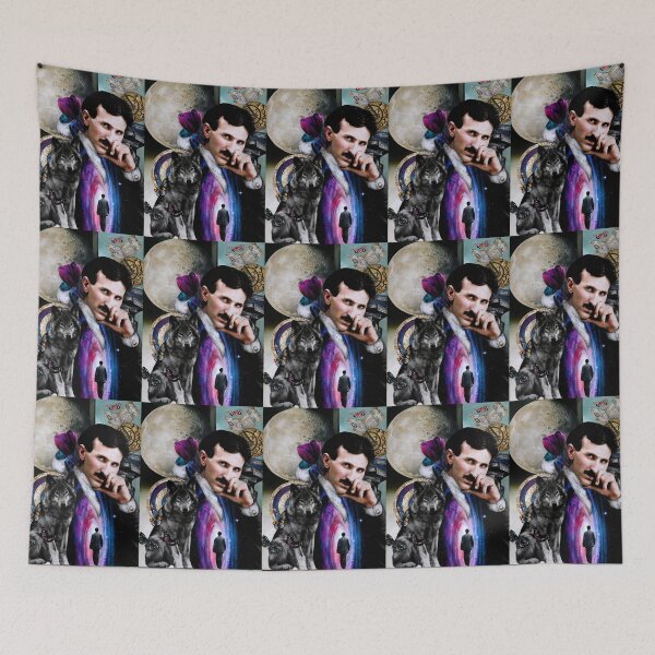 Item preview, Nikola Tesla Scientist Science Inventions 369 Universe designed and sold by Seruni Artworks.