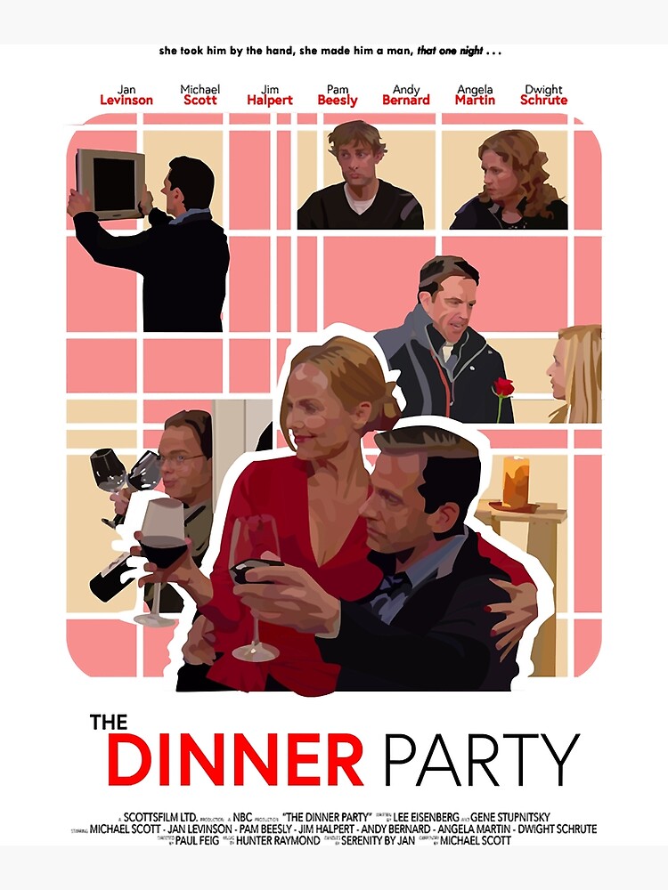 Disover The Office Dinner Party Poster Classic Premium Matte Vertical Poster