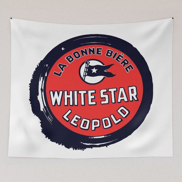 Item preview, Retro grunge style Belgian Beer White Star designed and sold by aapshop.