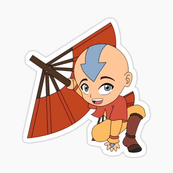 Avatar Aang Sticker For Sale By Design Busuk Redbubble 8115