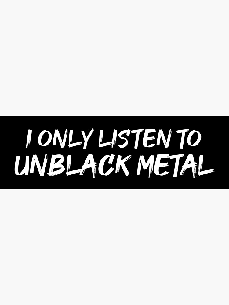Unblack Metal / White Metal Vinyl Sticker Lot (10 Pack) black