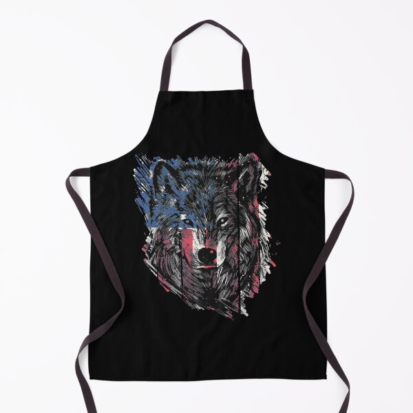 Item preview, 4 de julio Wolf USA Flag designed and sold by Braxton Mueller.