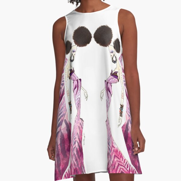 Pink Africa A-Line Dress