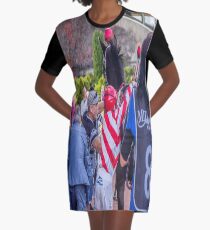 Jockey Getting On A Racehorse Graphic T-Shirt Dress
