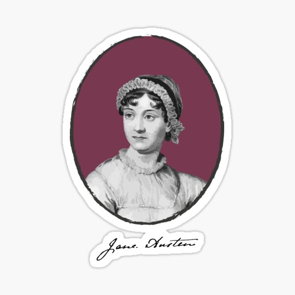 Authors - Jane Austen Sticker