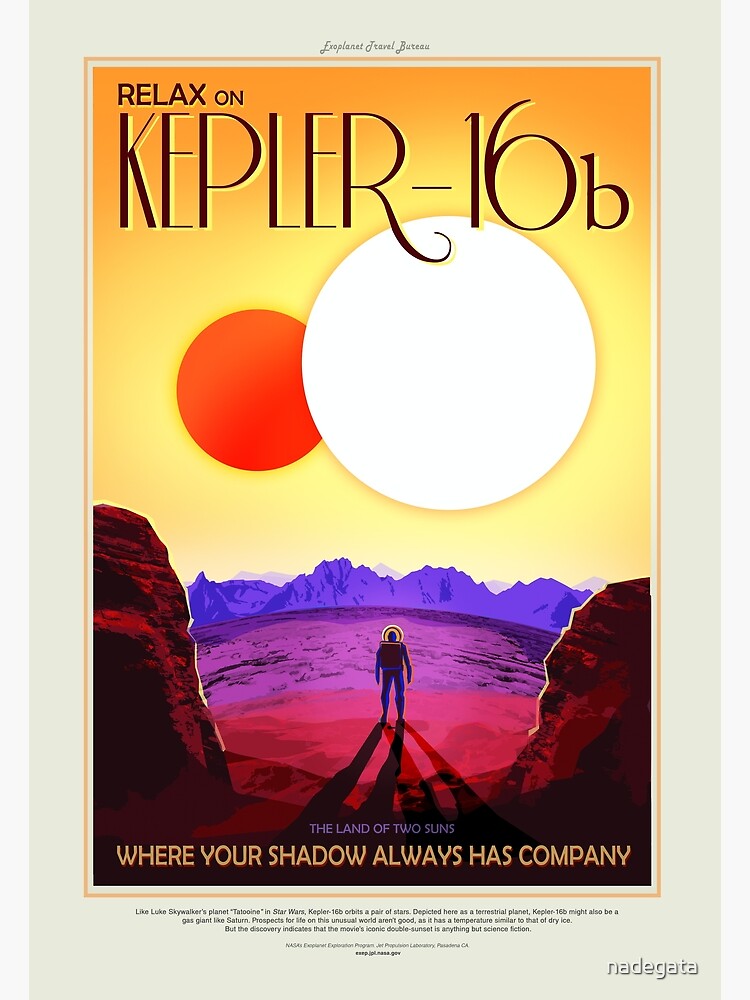 Nasa Space Tourism Posters Kepler 16b Poster For Sale By Nadegata