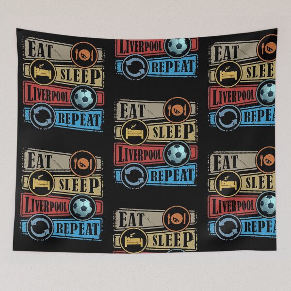 Item preview, Eat sleep Liverpool football repeat designed and sold by smallcatvn.