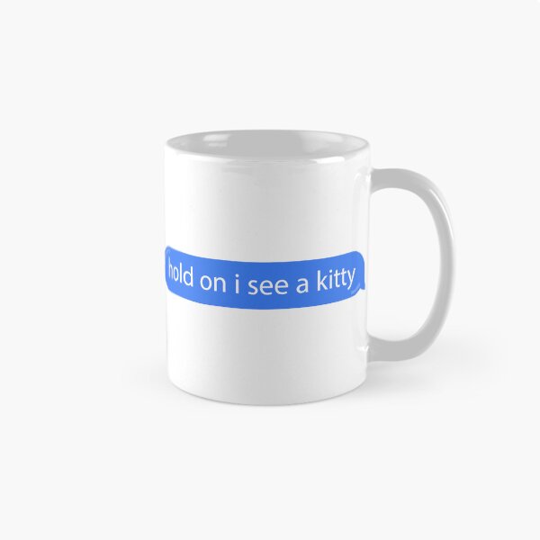 Artikelvorschau, Kitty Distraction Blue Bubble Textnachricht lustig entworfen und verkauft von BunnyPrinceDegn.