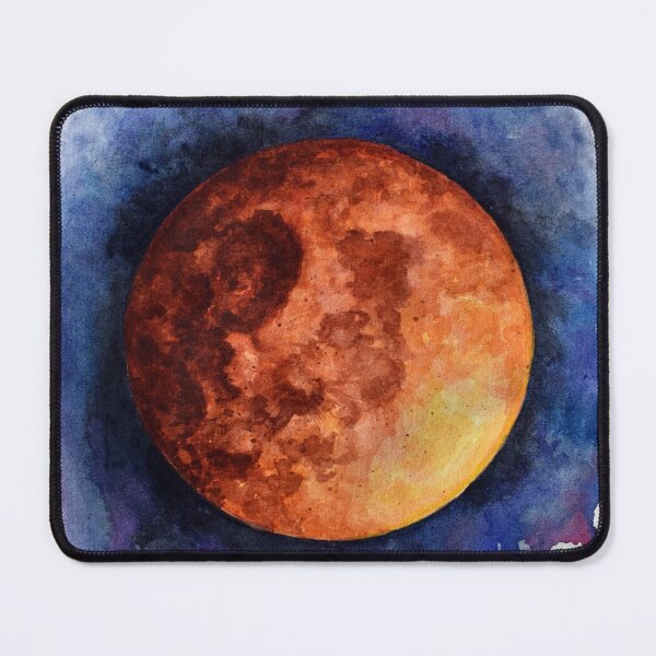 Item preview, Super Blue BLOOD MOON lunar eclipse Watercolor designed and sold by thewisecarrot.