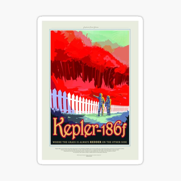 Item preview, NASA Space Tourism Posters: Kepler 186f designed and sold by nadegata.