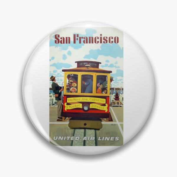 Item preview, San Francisco Vintage Poster, United Air Lines designed and sold by JayneDArcyNZ.