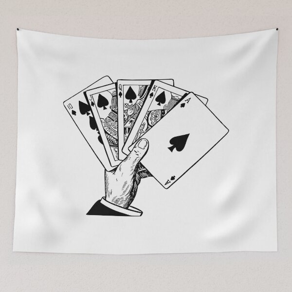 Item preview, Hand holding play cards drawing designed and sold by LeoLabs.