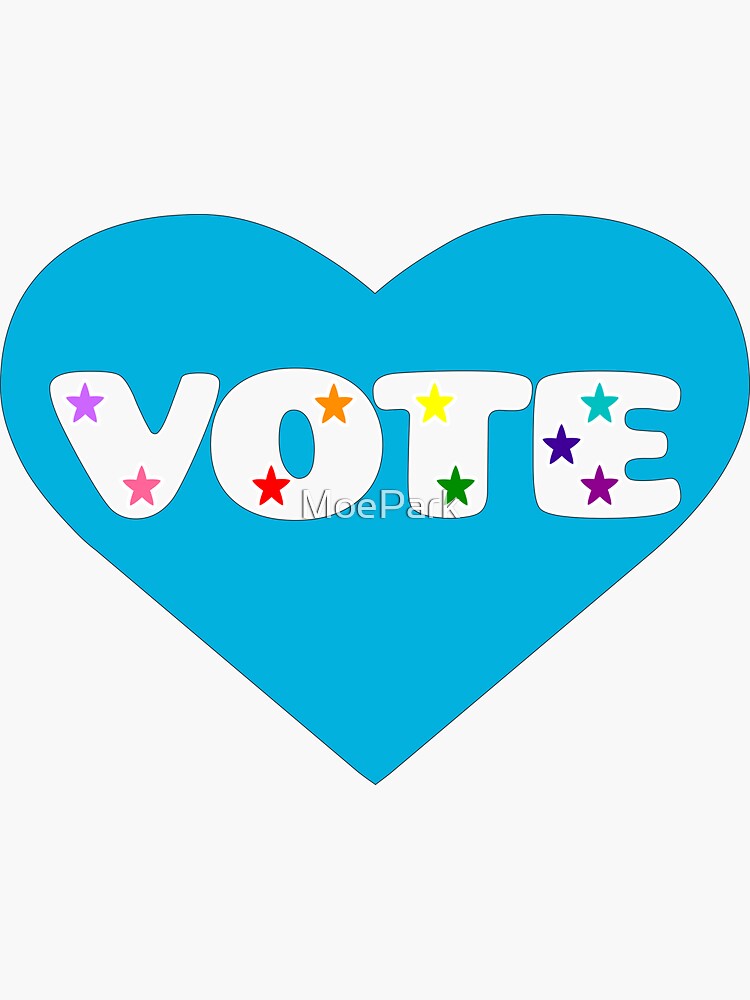 Vote Blue For Love Lgbtq Pride Support Sticker For Sale By Moepark