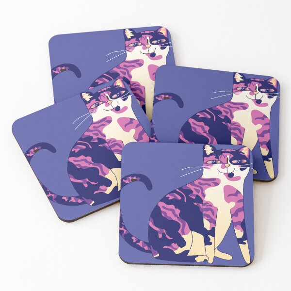 Item preview, Purple Happy Calico Cat designed and sold by Zia Frazier.