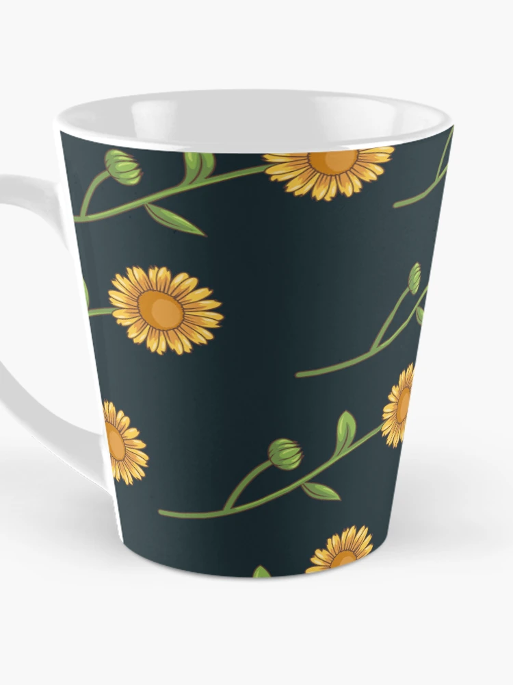 Thumbnail 3 of 4, Coffee Mug, Calendula Pattern designed and sold by Che-Patterns.