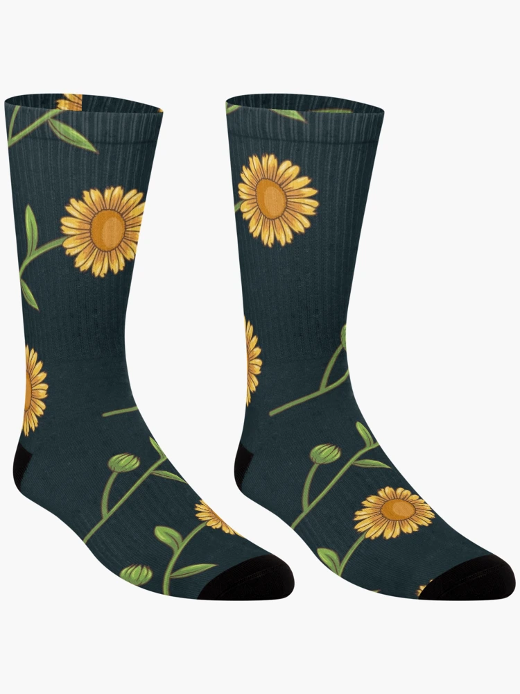 Thumbnail 3 of 5, Socks, Calendula Pattern designed and sold by Che-Patterns.