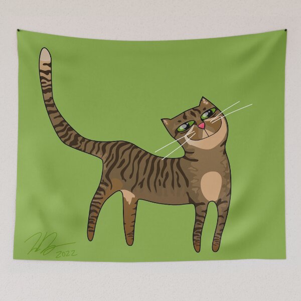 Item preview, Happy Brown Tabby Cat designed and sold by Zia Frazier.