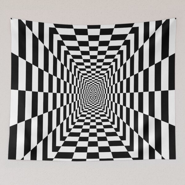 Item preview, Black and White Optical Illusion Pattern M ByTe designed and sold by Bubu World.