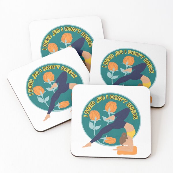 Item preview, I bend, so I don’t break, strong yoga quote, eka pada viparita dandasana designed and sold by InnaMGraphic.