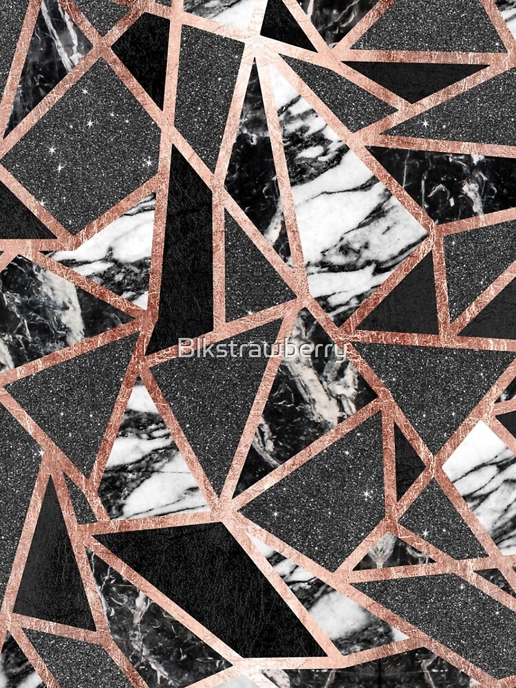 Discover Modern Rose Gold Glitter Marble Geometric Triangle Leggings