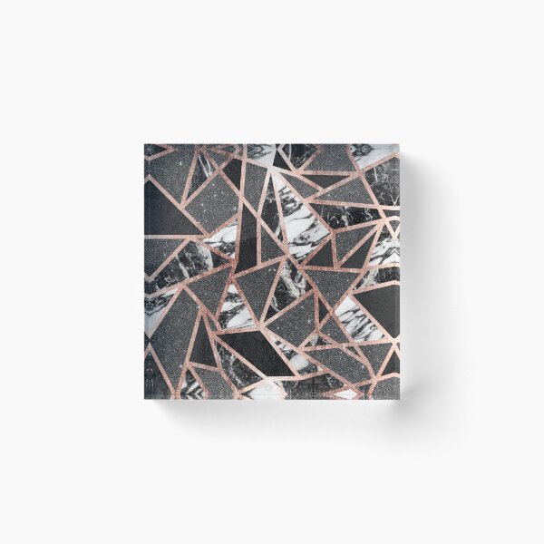 Item preview, Modern Rose Gold Glitter Marble Geometric Triangle designed and sold by Blkstrawberry.