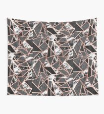 Modernes Rosen-Goldfunkeln-Marmor-geometrisches Dreieck Wandbehang