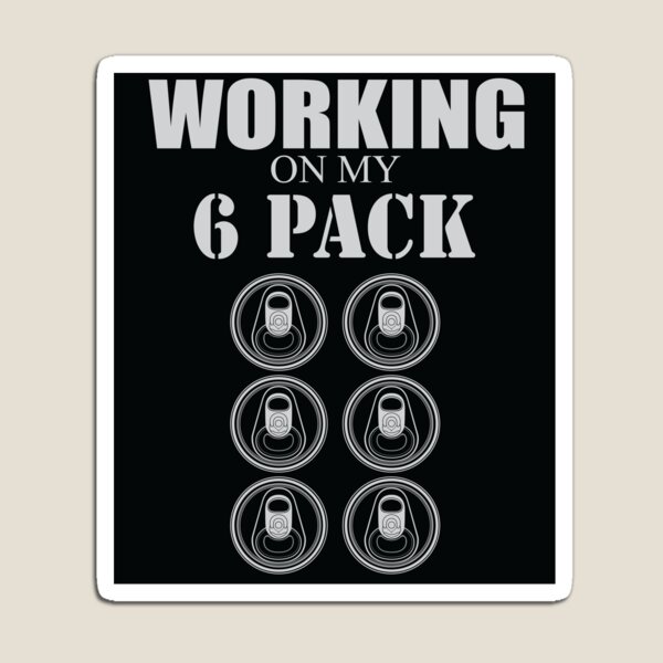 Item preview, Working on my 6 Pack - Funny - Dark shirts designed and sold by rclwow.
