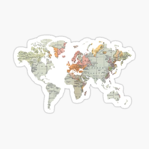 Vintage Stickers - Vintage Maps