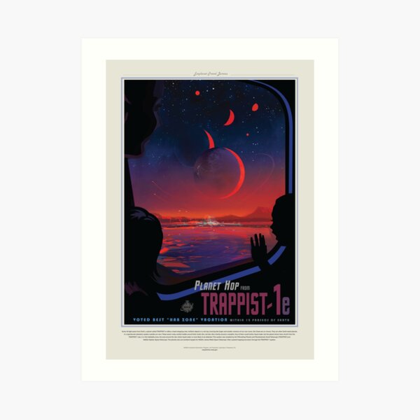 NASA Space Tourism Posters: Trappist 1 Art Print