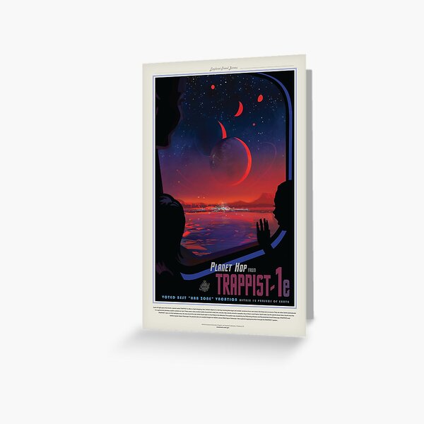 Affiches du tourisme spatial de la NASA: Trappiste 1 Carte de vœux