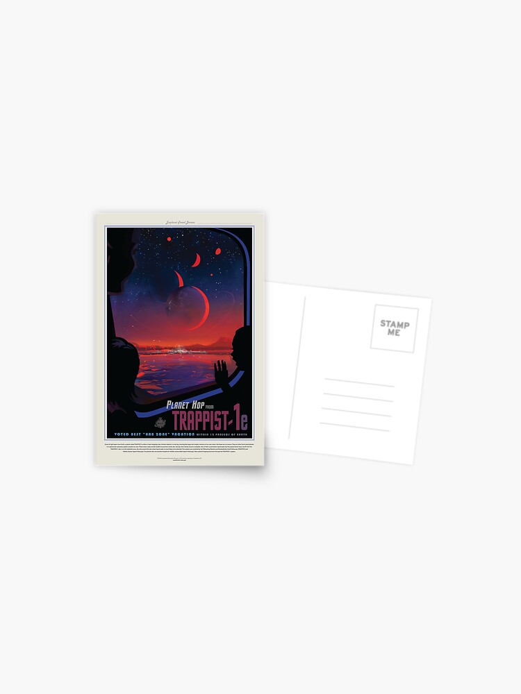 Nasa Space Tourism Posters Trappist 1 Postcard For Sale By Nadegata