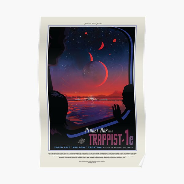 Affiches du tourisme spatial de la NASA: Trappiste 1 Poster