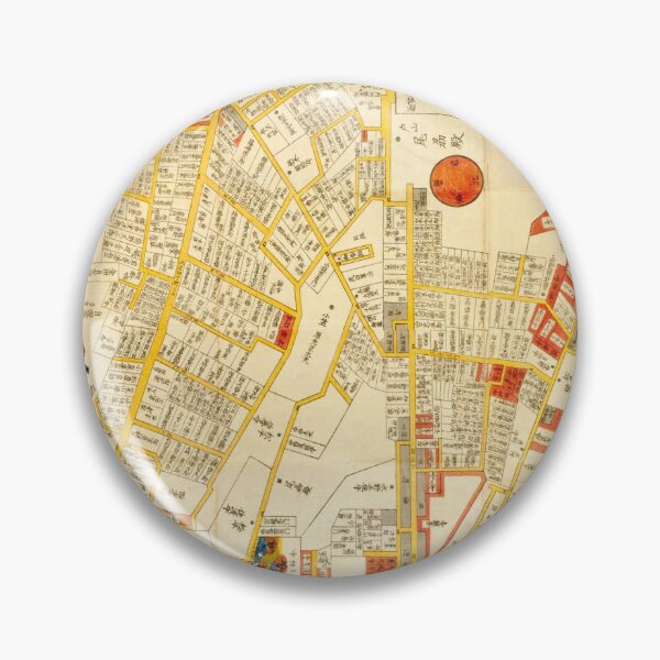 Item preview, Japan Vintage Historical Map Edo Tokyo 19th Century #24 designed and sold by wanokokoro.