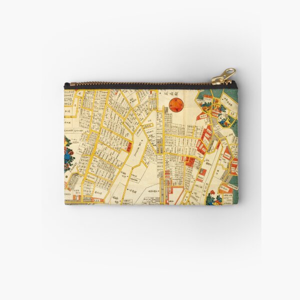 Item preview, Japan Vintage Historical Map Edo Tokyo 19th Century #24 designed and sold by wanokokoro.