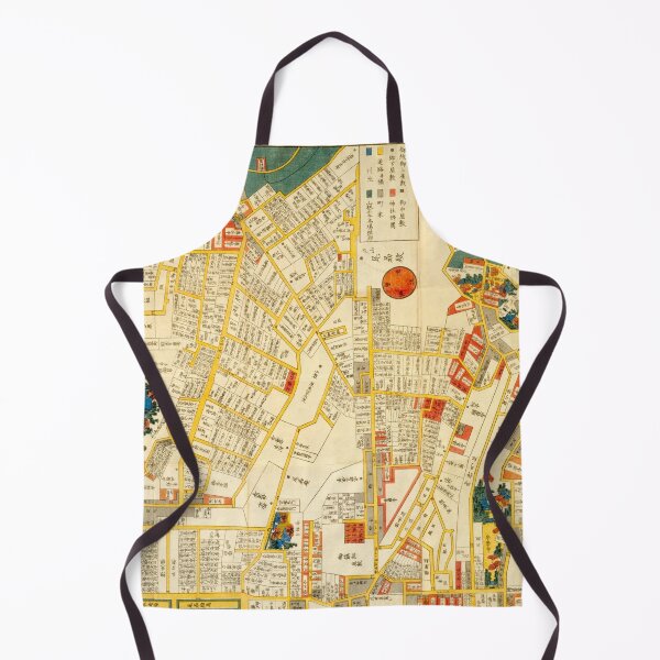 Item preview, Japan Vintage Historical Map Edo Tokyo 19th Century #24 designed and sold by wanokokoro.