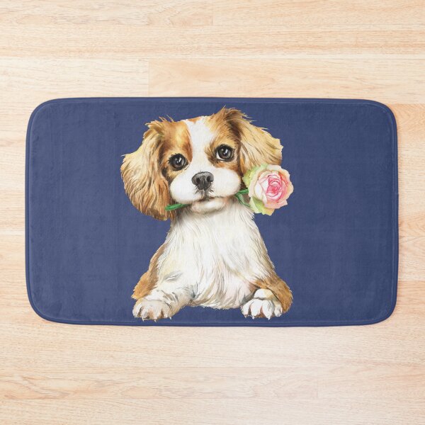Item preview, Cavalier King Charles with Rose designed and sold by Lonesome-Fox.
