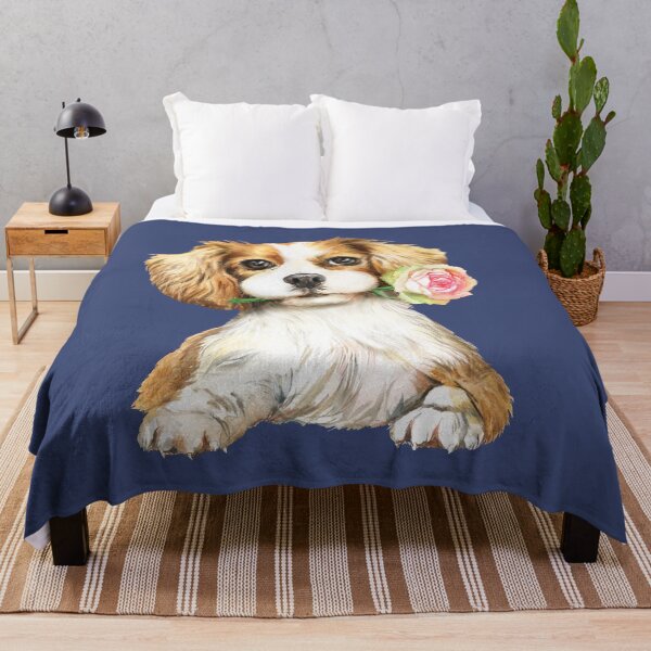Item preview, Cavalier King Charles with Rose designed and sold by Lonesome-Fox.