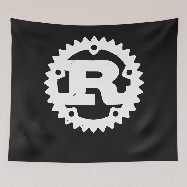 Item preview, Rust programming logo print distressed designed and sold by MyraAlcoran.