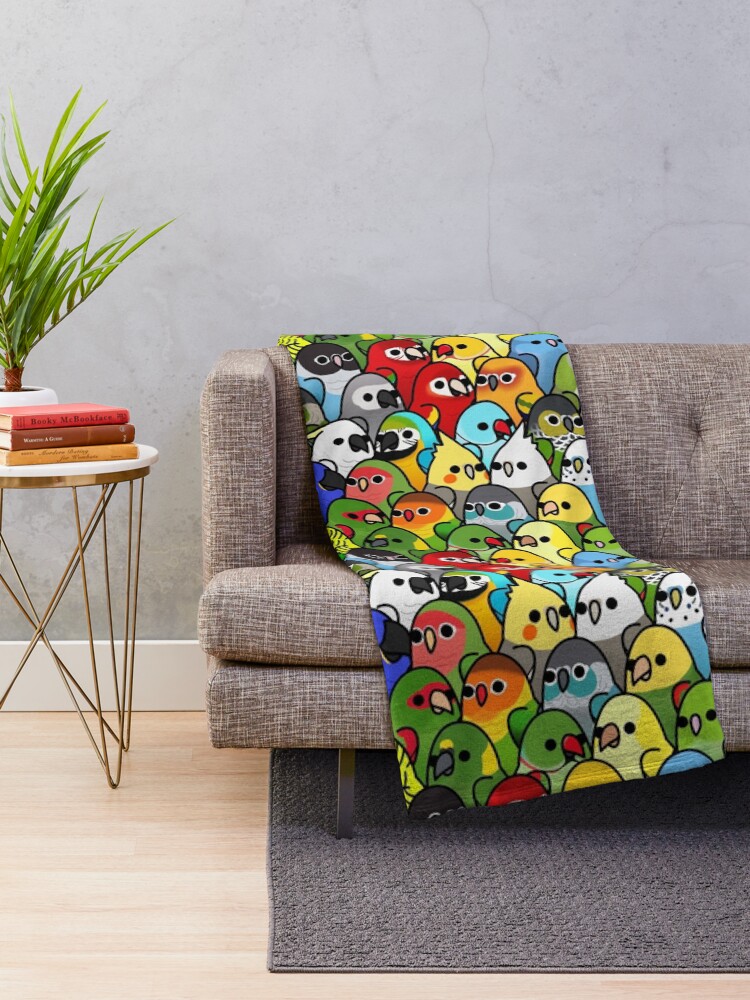 Alternate view of Too Many Birds! Bird Squad Classic Throw Blanket