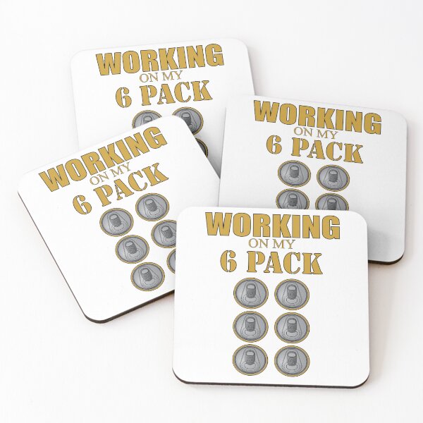 Item preview, Working on my 6 Pack - Funny - Dark Yellow designed and sold by rclwow.