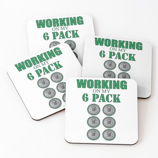 Item preview, Working on my 6 Pack - Funny - Green designed and sold by rclwow.