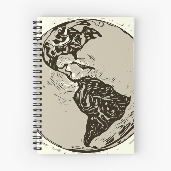 Item preview, Planet earth (american continent - monochrome sketch 1) designed and sold by Escarpatte.