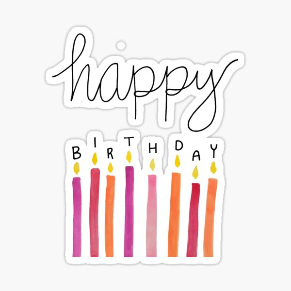  Pegatinas personalizadas de feliz cumpleaños multicolor - 40  etiquetas : Productos de Oficina