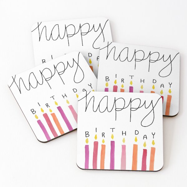 Item preview, happy birthday candles pink designed and sold by Spitfire July Doodles.