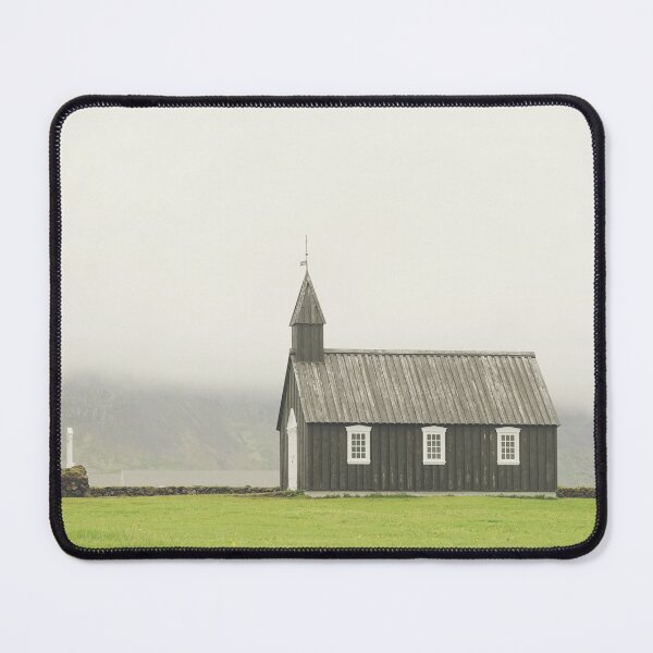 Item preview, Small Black Wooden Church of Iceland designed and sold by CarolinaReina.