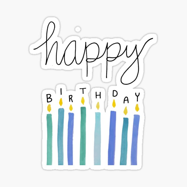 Birthday Candle Stickers for Sale